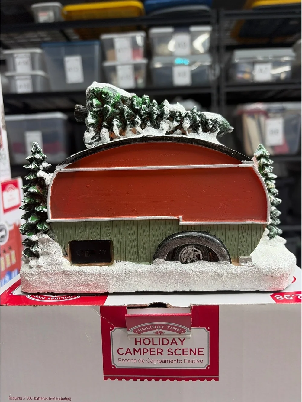 Holiday Time LED Christmas Camper Scene Decoration Lights Up